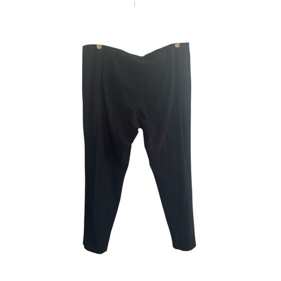 Eileen Fisher XL Washable Stretch Crepe Straight Leg Pull On Pants Black #5373 - Picture 4 of 12